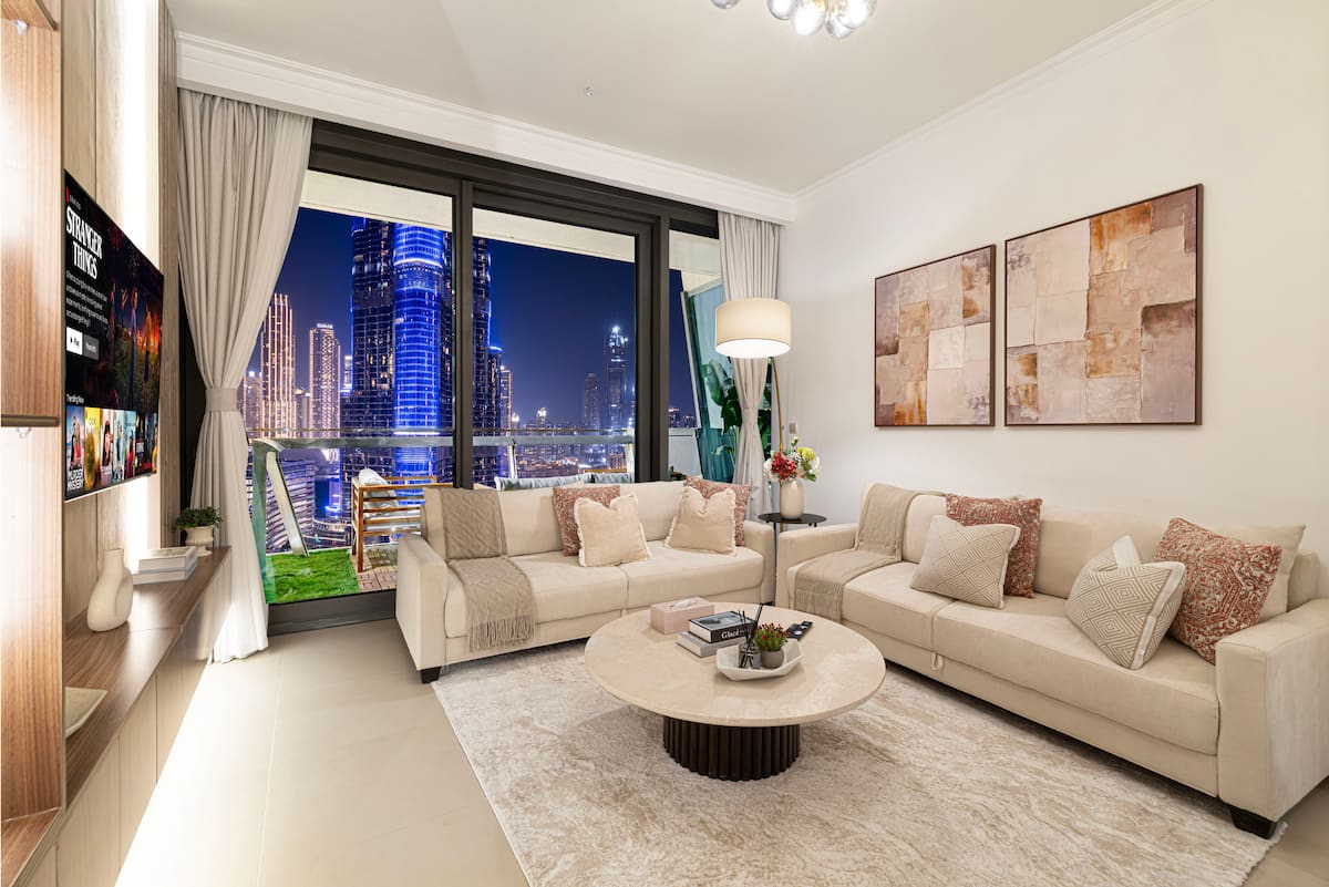Burj Khalifa & Fountain view | Direct mall access